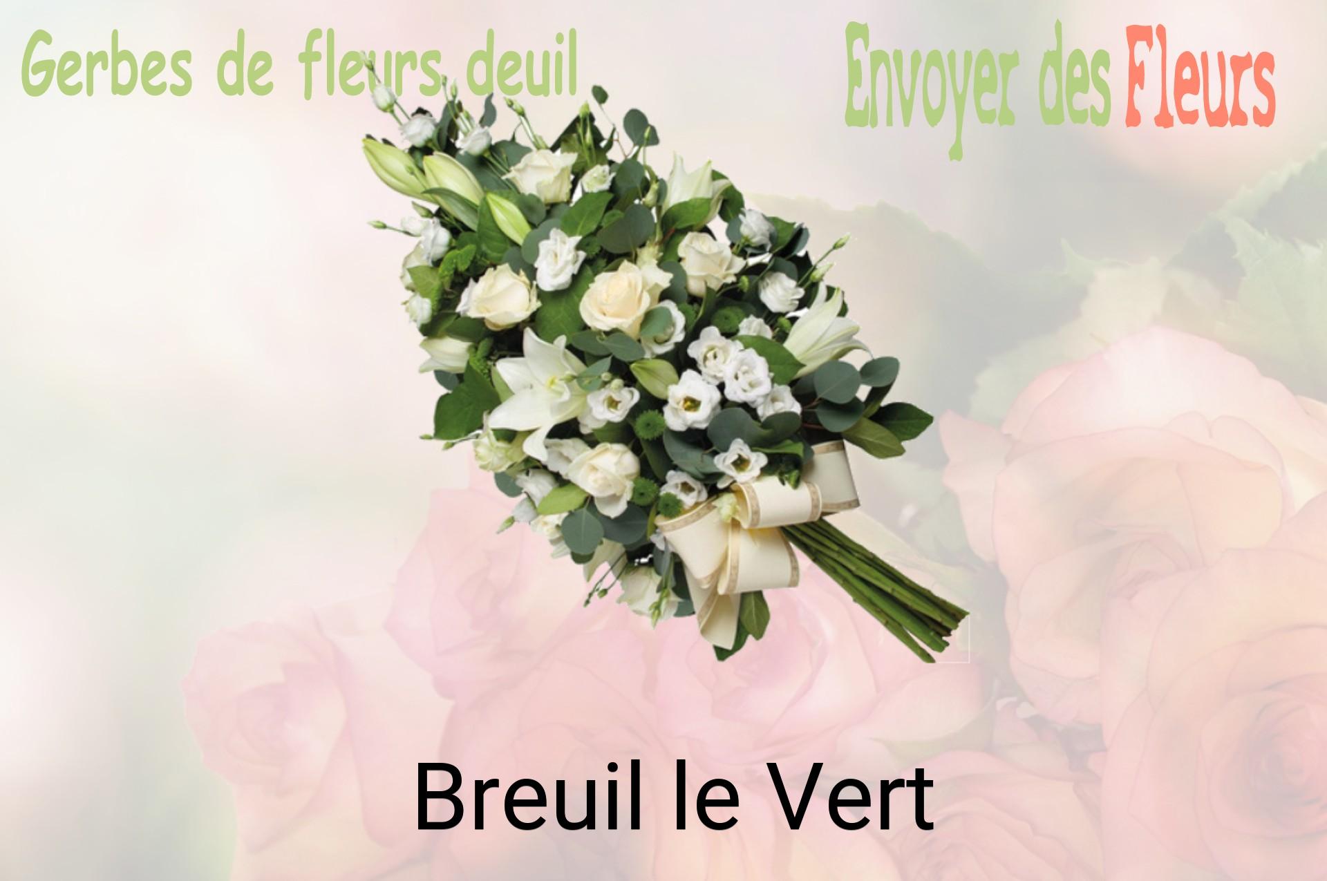 Gerbe de fleurs de deuil livrée à Breuil-le-Vert